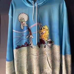 Spongebob and Squidward hoodie-never worn